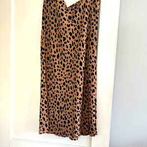 Leopard Print Midi Skirt